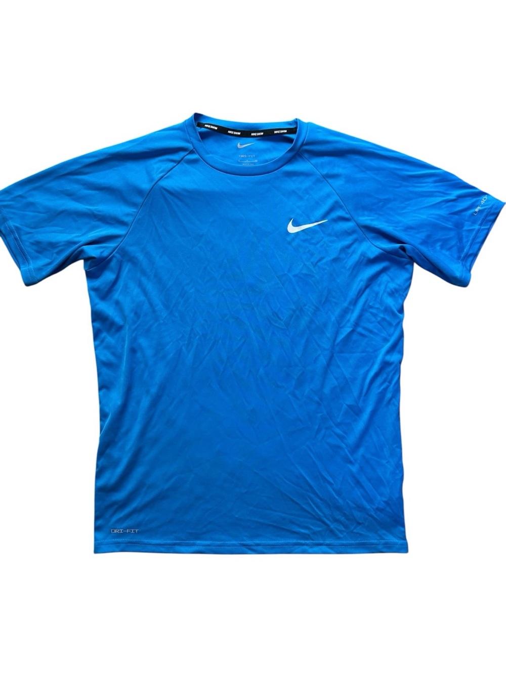 Nike Blue Dri-FIT Short Sleeve Tee with White Swoosh